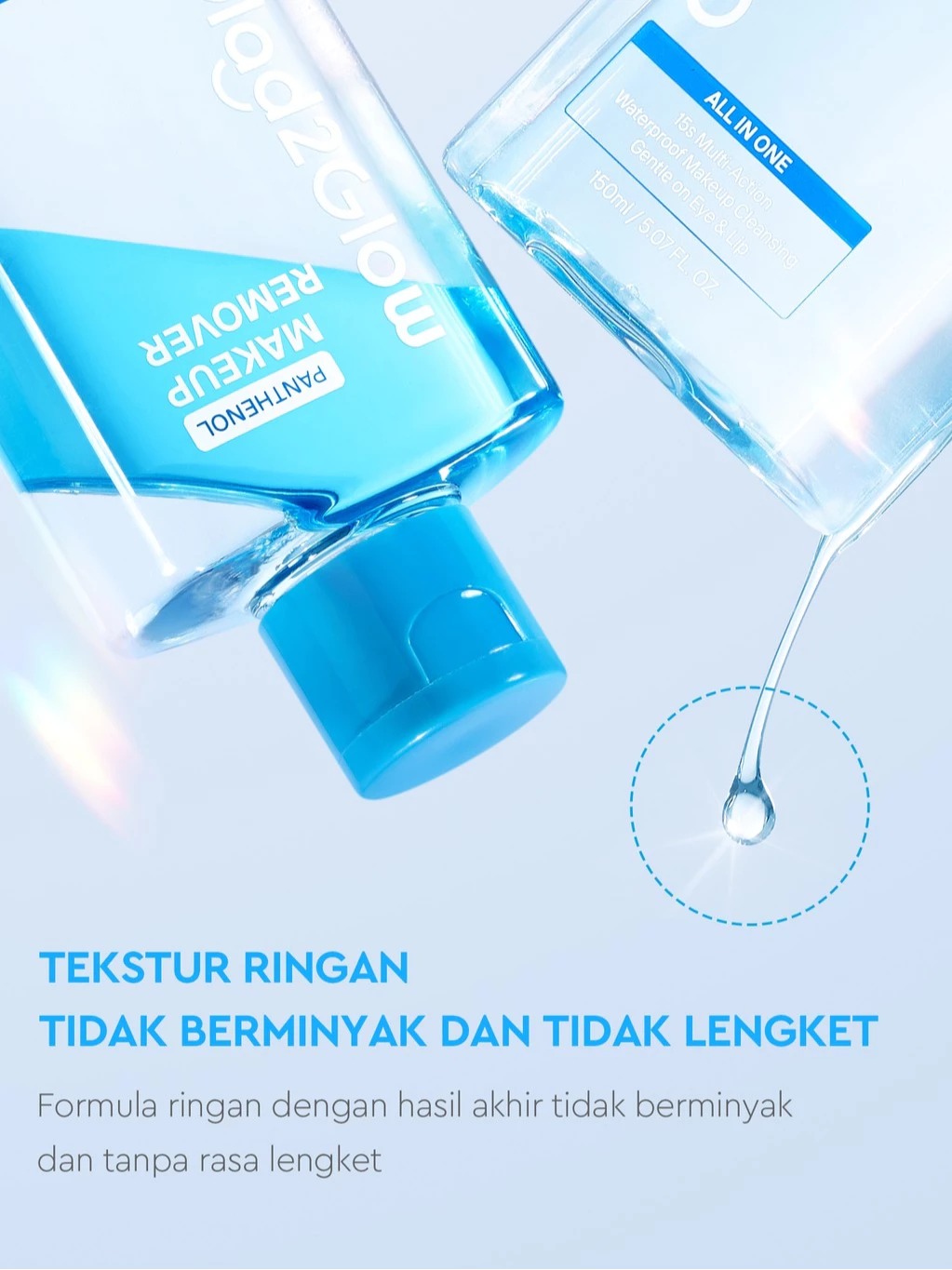 Glad 2 Glow All In One Makeup Remover 150ml - Panthenol
