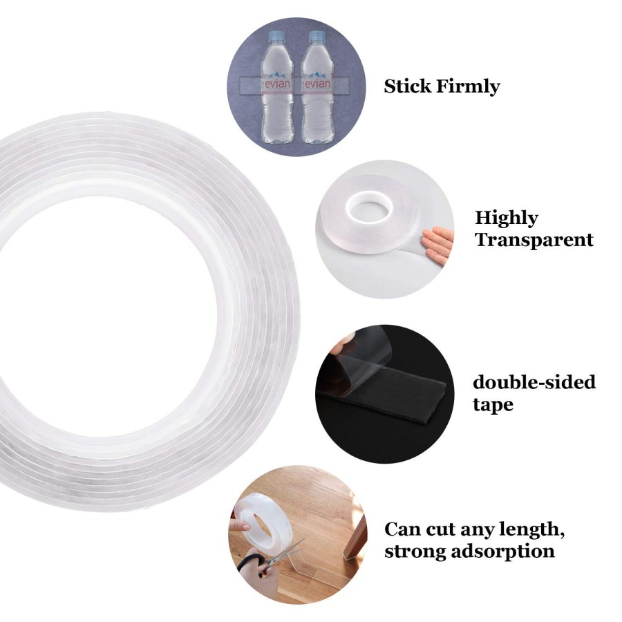 Nano Magic Tape 5Meter (Isolasi Bening Ajaib Double Tape)
