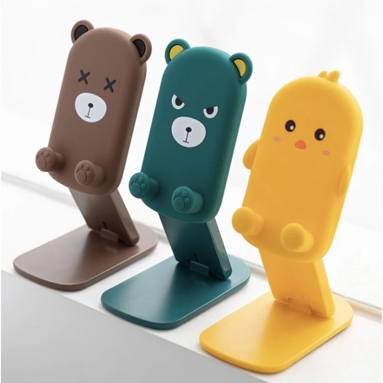 Desktop Phone Holder Karakter - PUTIH (Folding Stand HP)