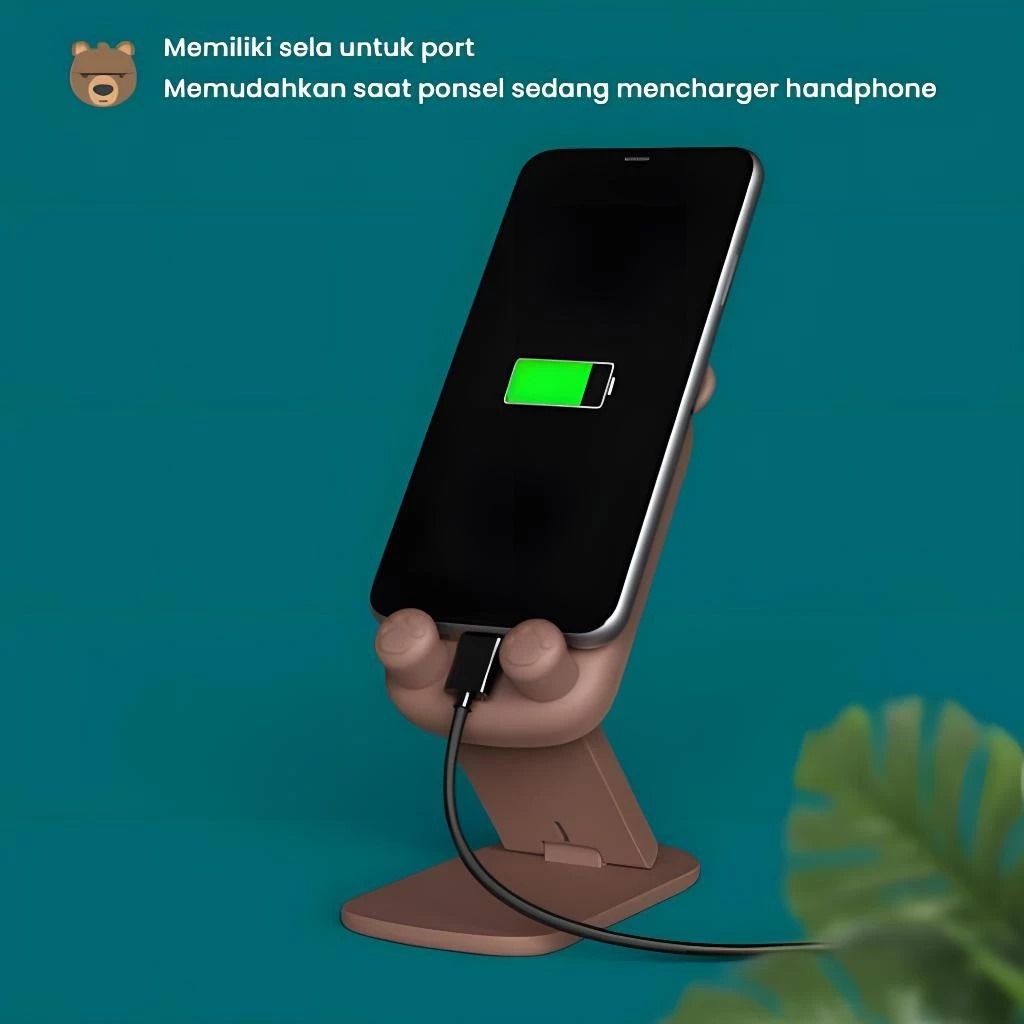 Desktop Phone Holder Karakter - PUTIH (Folding Stand HP)