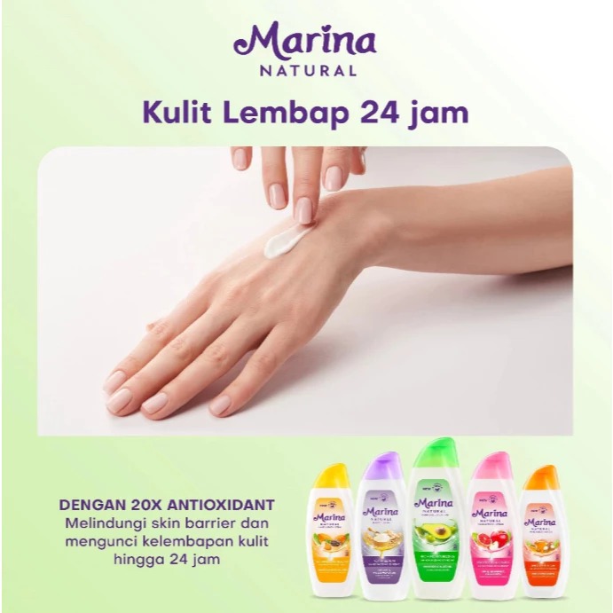 Marina Hand Body Lotion Natural 150+38ml - Rich Moisturizing
