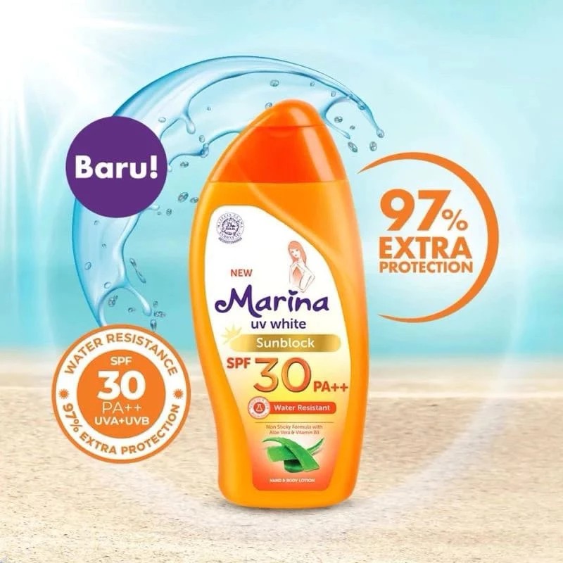 Marina Hand Body Lotion UV White Sunblock 85ml Marina Hand Body Lotion UV White Sunblock 85ml
