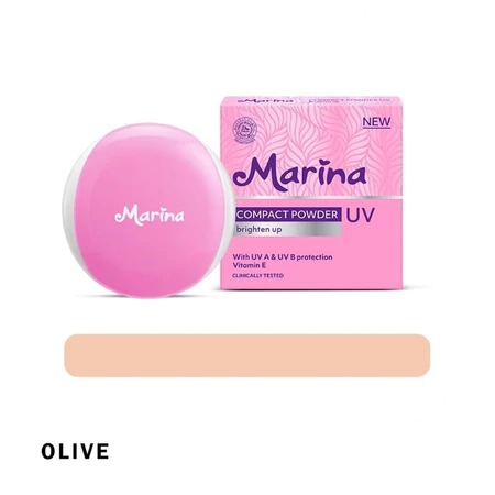 Marina Compact Powder UV Brighten Up - Olive Marina Compact Powder UV Brighten Up - Olive