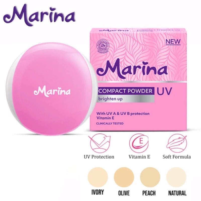 Marina Compact Powder UV Brighten Up - Natural