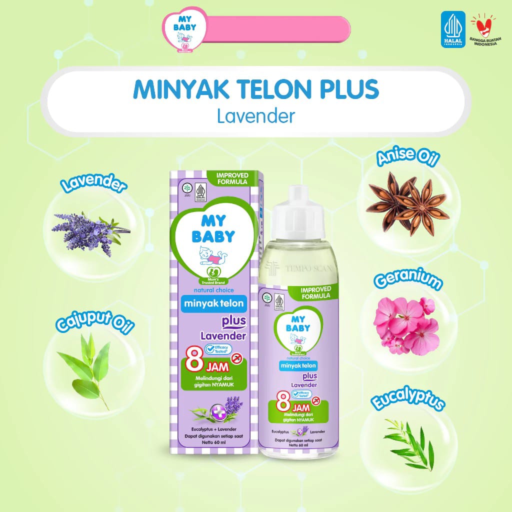 My Baby Minyak Telon Plus 60ml - Lavender