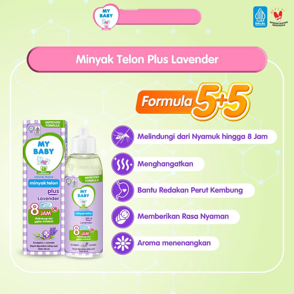 My Baby Minyak Telon Plus 90ml - Lavender