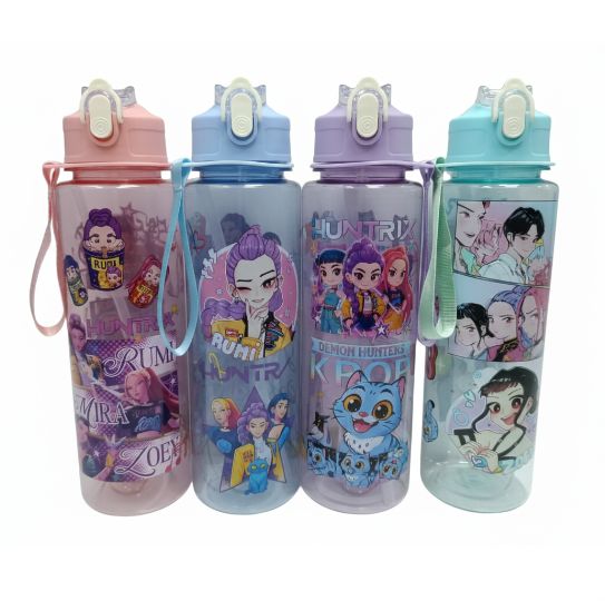 Botol Minum Demon Hunter Huntrix 750ml - UNGU (Free Sedotan + Strap)