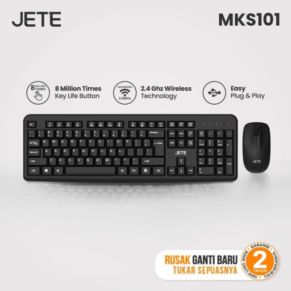JETE Wireless Keyboard & Mouse Combo - MKS101
