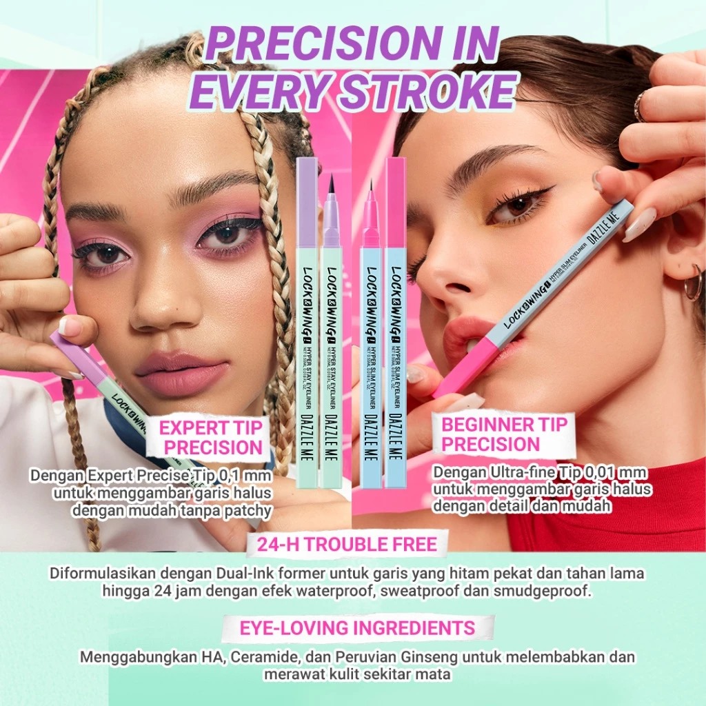 Dazzle Me Lock&Wing! Hyper Slim Eyeliner 0.55ml