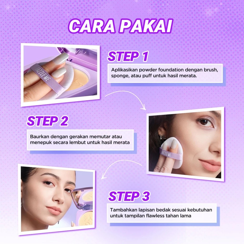 Dazzle Me Cover Me Serum Powder Foundation SPF35 PA+++ 6gr - C04 Pink Beige