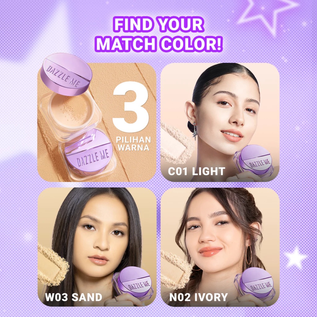 Dazzle Me Cover Me 3D Filter Blur Loose Powder SPF50+ PA++++ 10gr - N02 Ivory