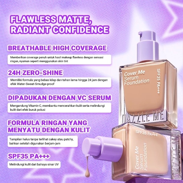 Dazzle Me Cover Me Serum Foundation SPF35 PA+++ 25ml - N03 Nude Beige