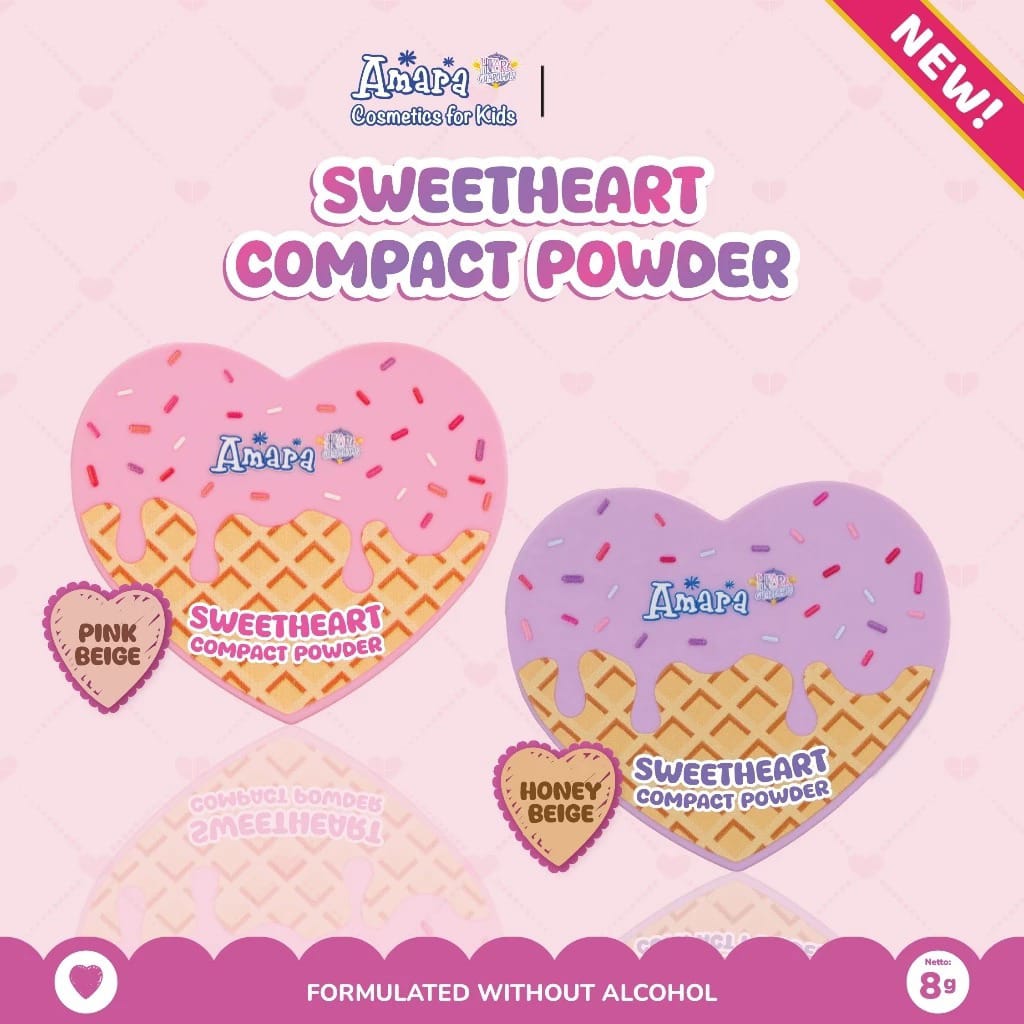 Amara Sweetheart Compact Powder 8gr - Honey Beige