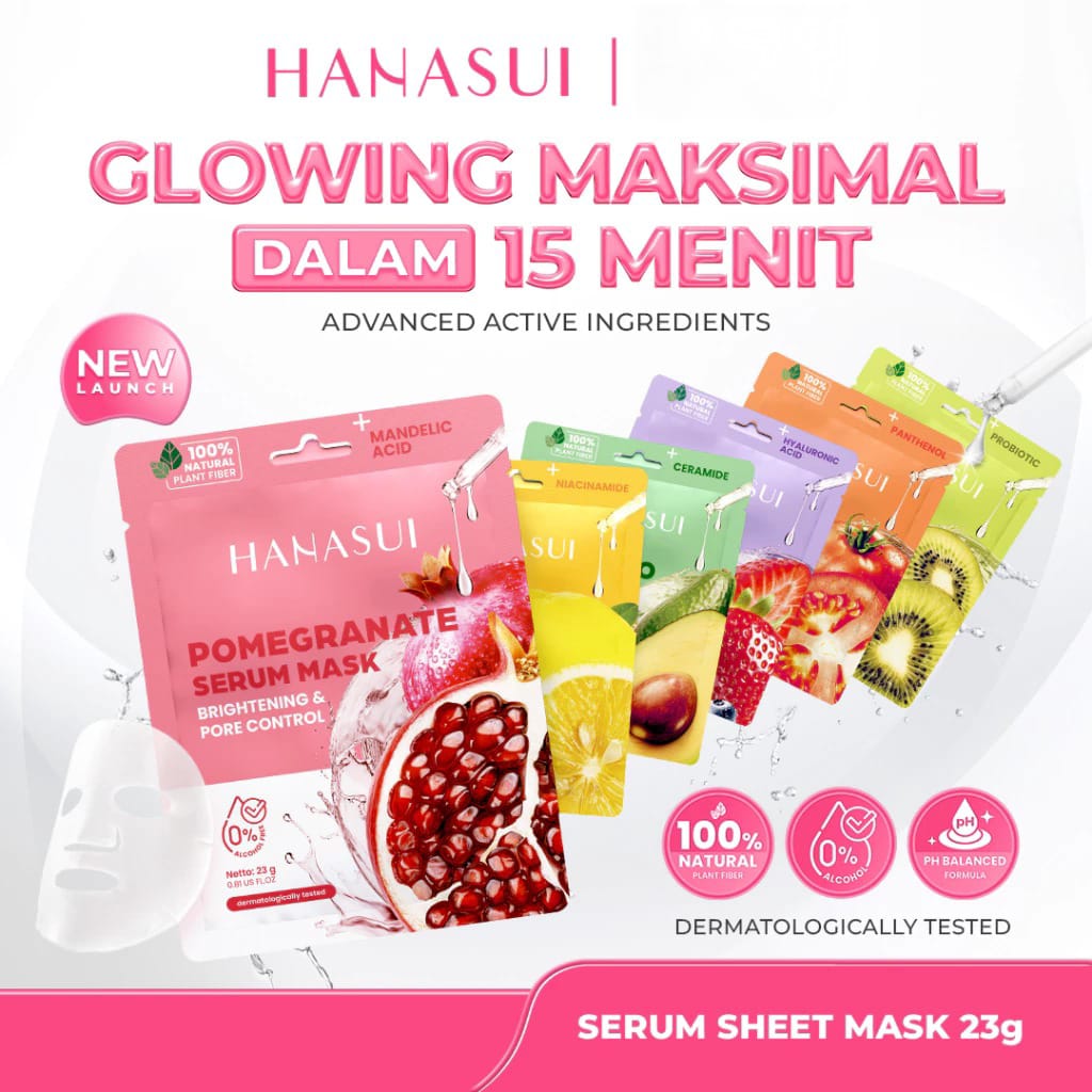 Hanasui Serum Sheet Mask 23gr - LEMON (Brightening & Hydrating)