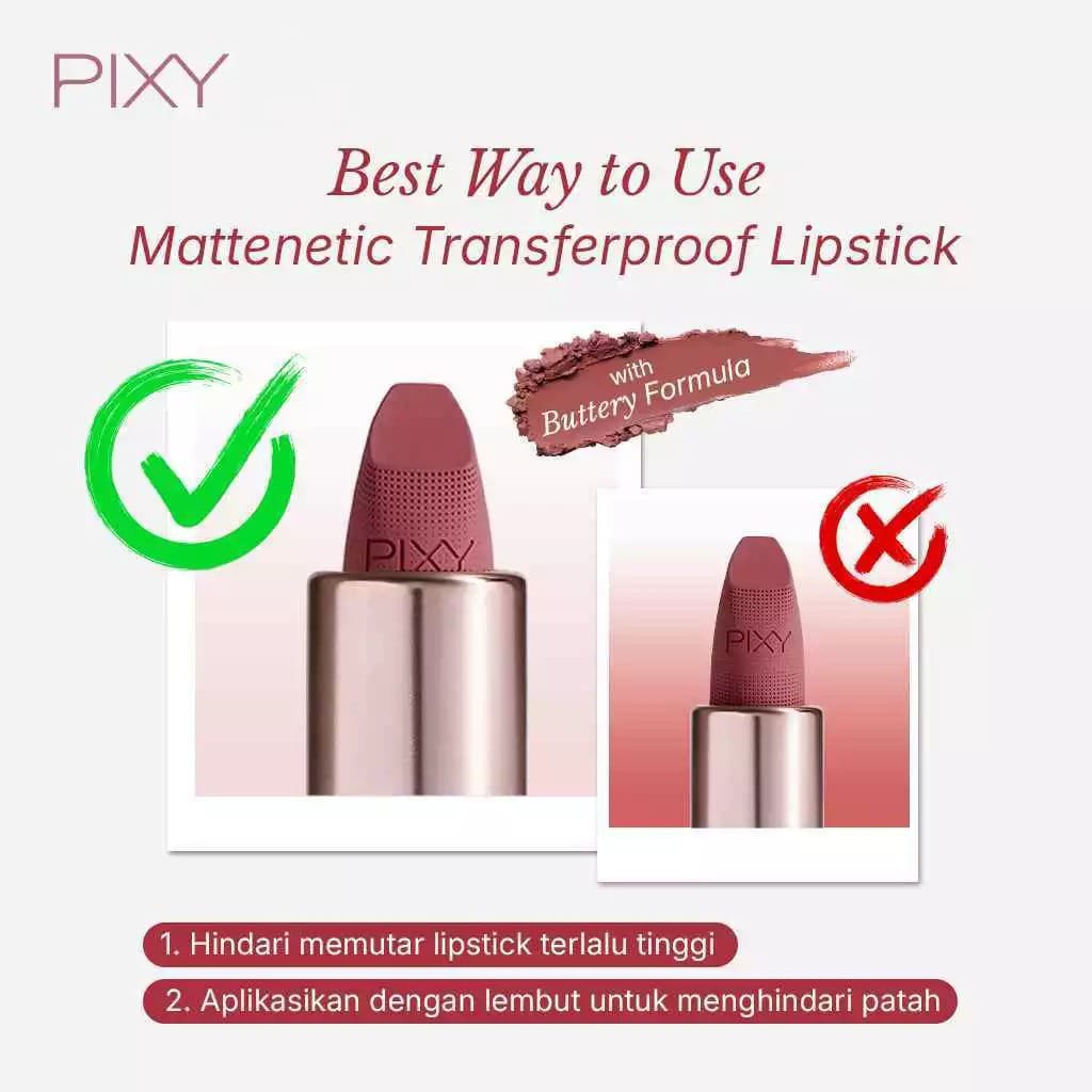 Pixy Mattenetic Transferproof Lipstick 3gr - 05 Powerplum