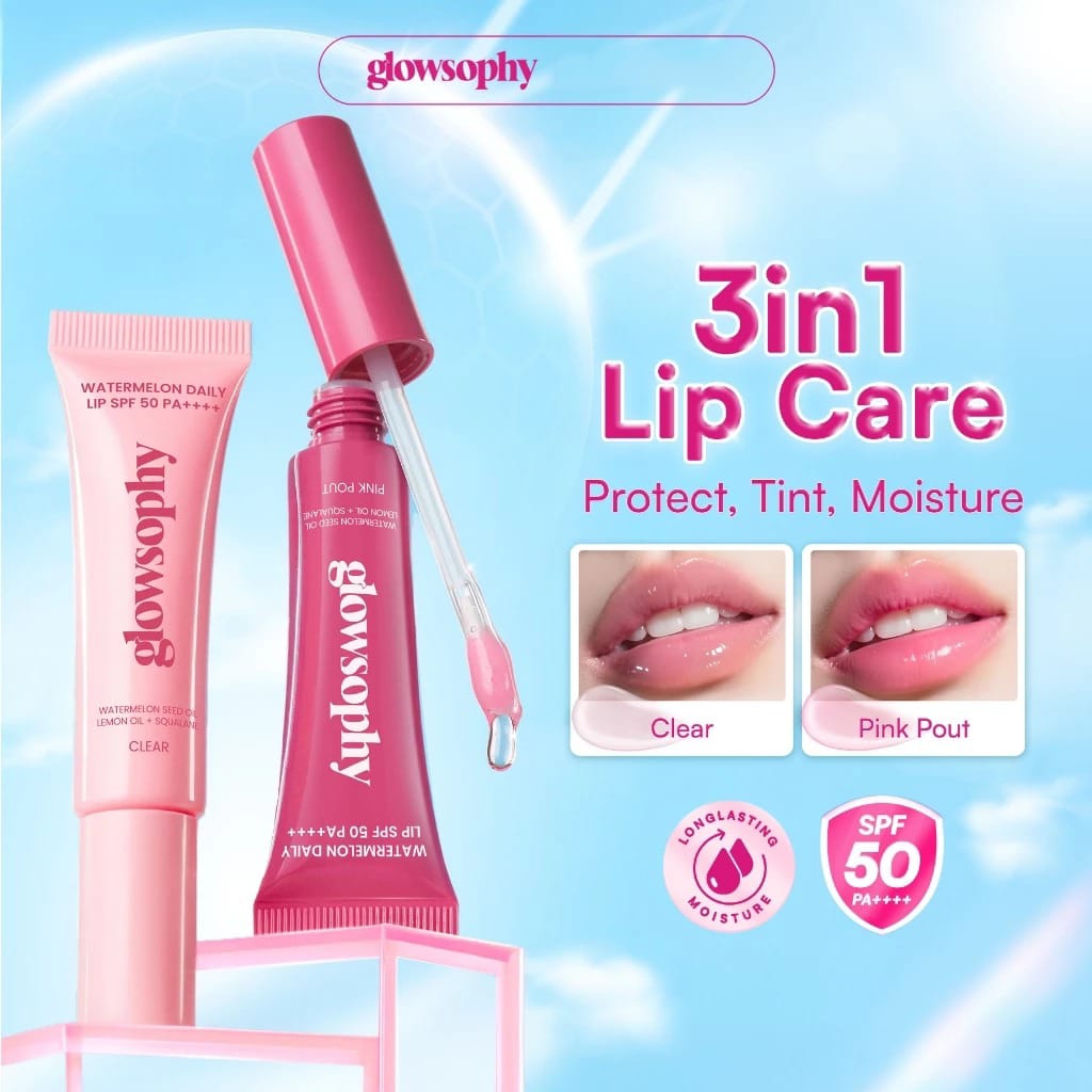 Glowsophy Watermelon Daily Lip SPF50 PA++++ 7ml - PINK POUT
