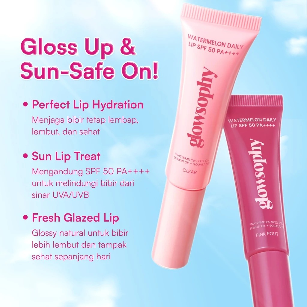 Glowsophy Watermelon Daily Lip SPF50 PA++++ 7ml - PINK POUT