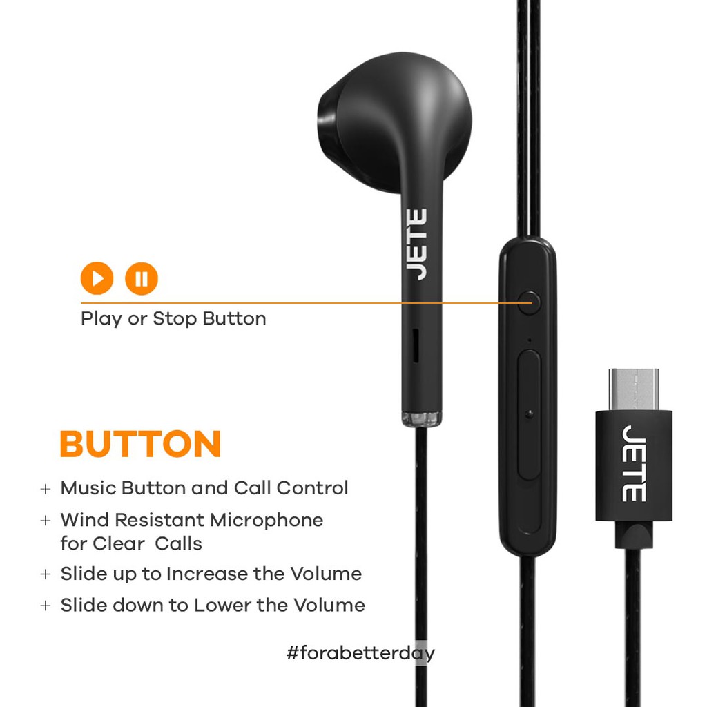 JETE Handsfree Classic 2 - Colokan Type C