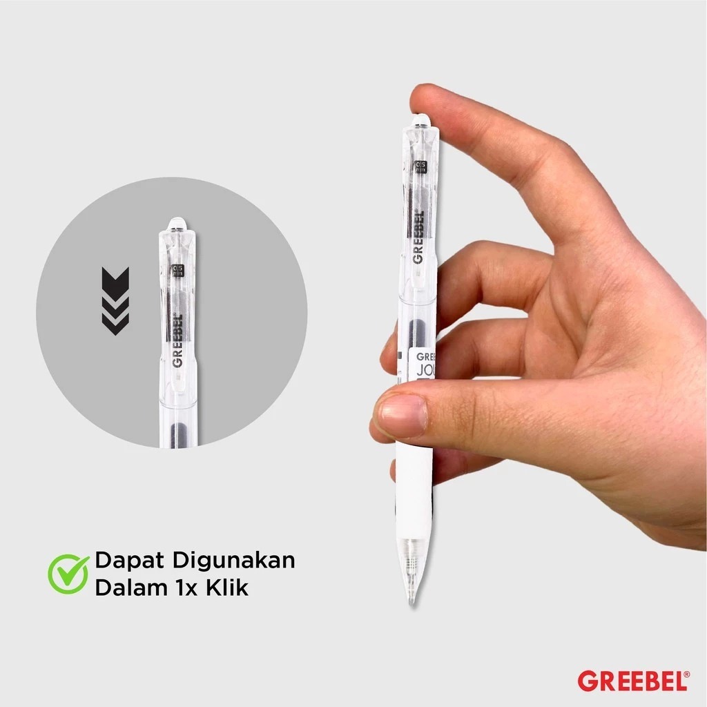GREEBEL Gel Pen 0.5mm - GP514 JOURNAL (Pulpen Gel Tinta Halus Nyaman Digunakan)