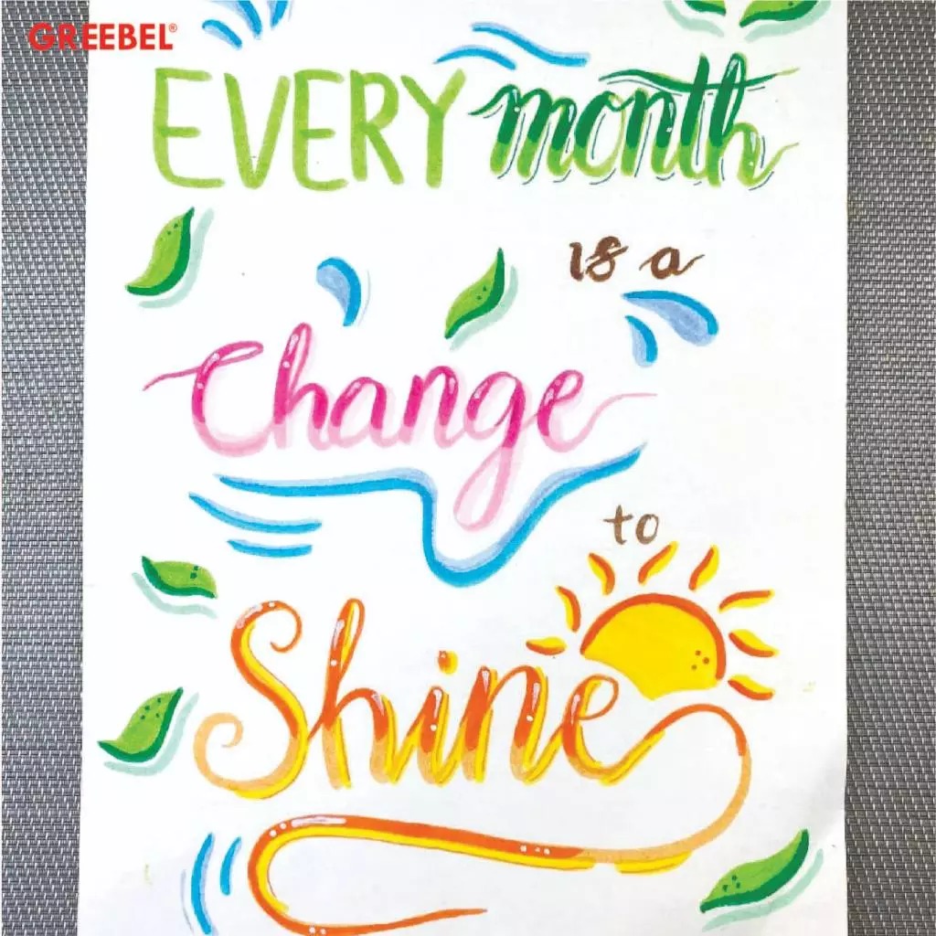 GREEBEL Dual Tip Brush Pen & Fineliner - 12C (Pena Kuas Warna Lettering & Sketsa)