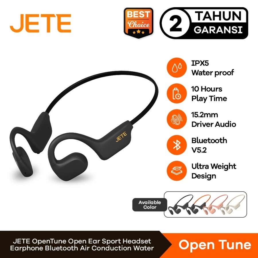 JETE Handsfree Bluetooth OpenTune - Grey Black