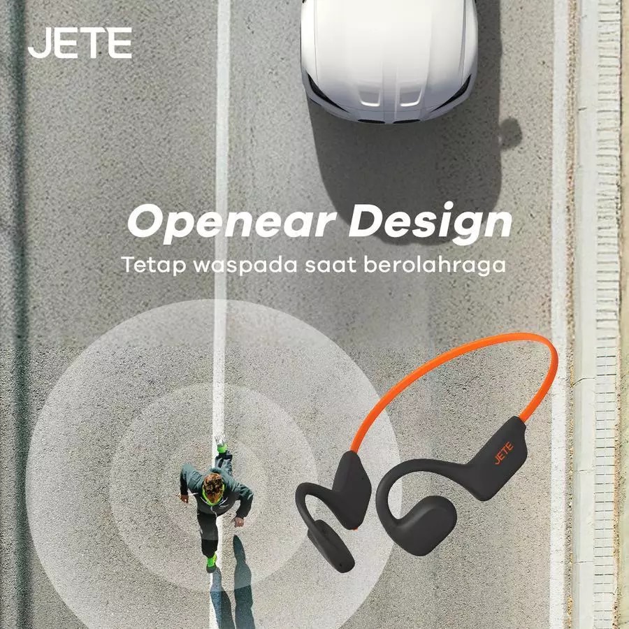 JETE Handsfree Bluetooth OpenTune - Grey Black