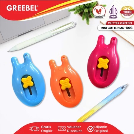 GREEBEL Cutter Mini Praktis - MC1003 (Cutter Karakter Lucu)