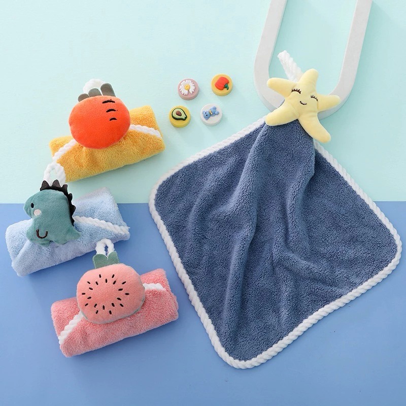 Handtowel Gantung Karakter 3D - Strawberry (Lap Tangan / Serbet / Wash Cloth)