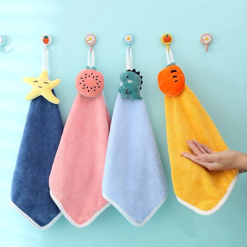Handtowel Gantung Karakter 3D - Dino (Lap Tangan / Serbet / Wash Cloth)