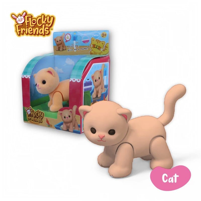 Flocky Friends Apolo - CAT (Mainan Figur Hewan Lucu)
