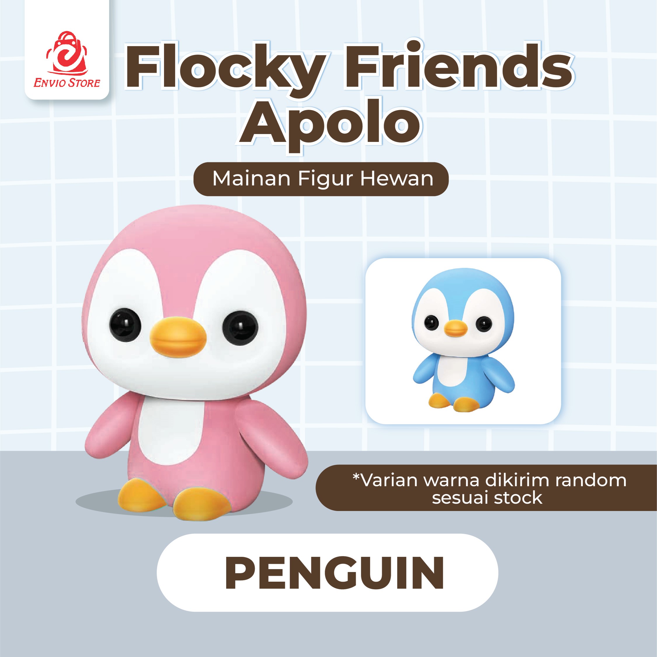 Flocky Friends Apolo - PENGUIN (Mainan Figur Hewan Lucu)