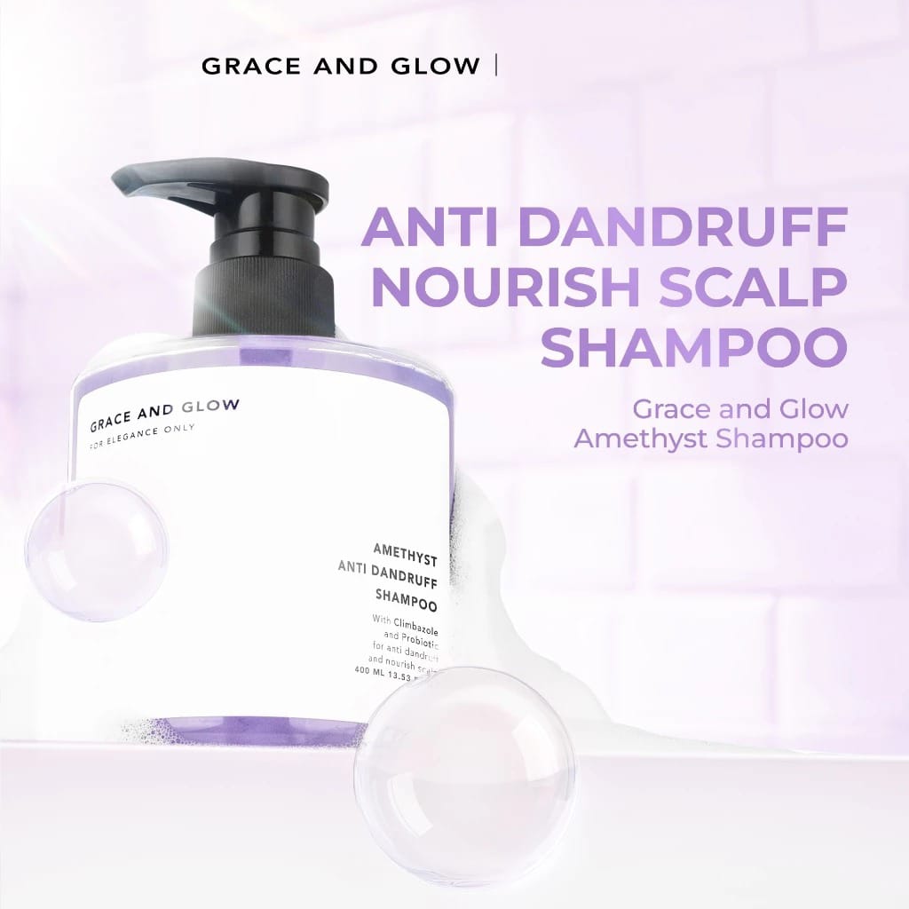 Grace and Glow Amethyst Dandruff and Nourish Care Shampoo 400ml