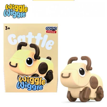 Mainan Anak Wiggle Wiggle Hewan Lucu - CATTLE (Bisa Bergerak)