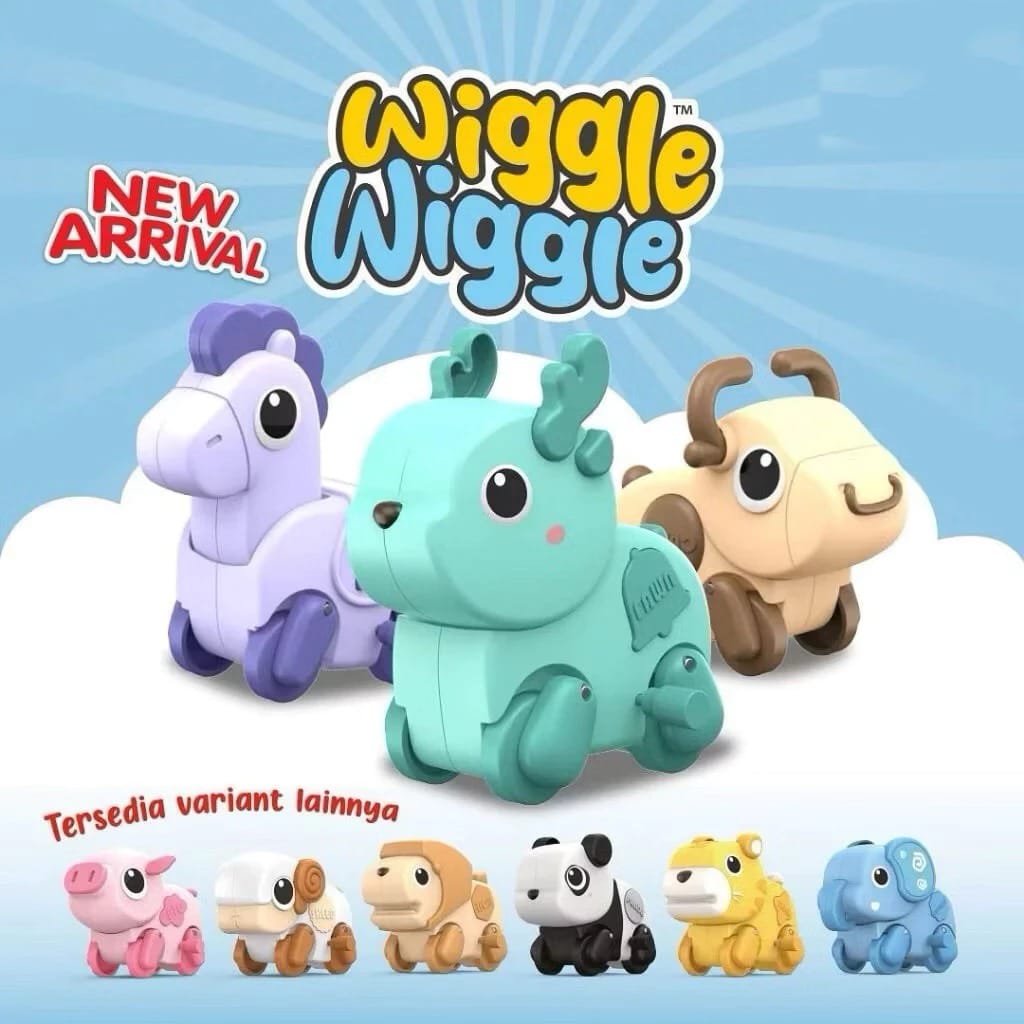 Mainan Anak Wiggle Wiggle Hewan Lucu - CATTLE (Bisa Bergerak)