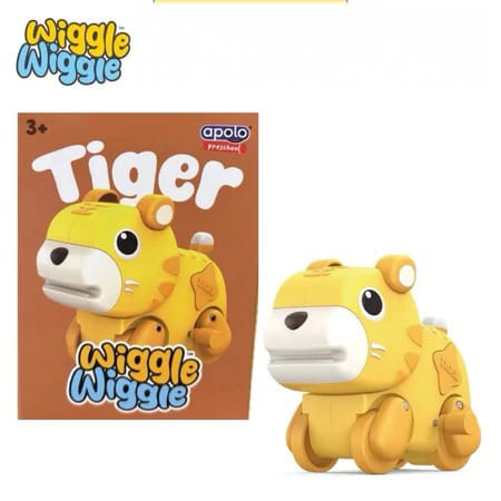 Mainan Anak Wiggle Wiggle Hewan Lucu - TIGER (Bisa Bergerak)