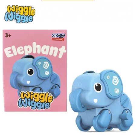 Mainan Anak Wiggle Wiggle Hewan Lucu - ELEPHANT (Bisa Bergerak)