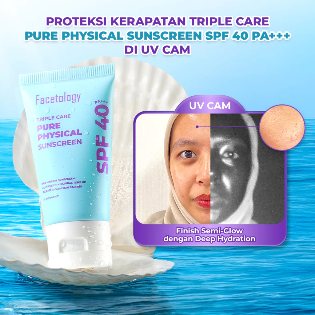 Facetology Triple Care Pure Physical Sunscreen SPF40 PA+++ 30ml