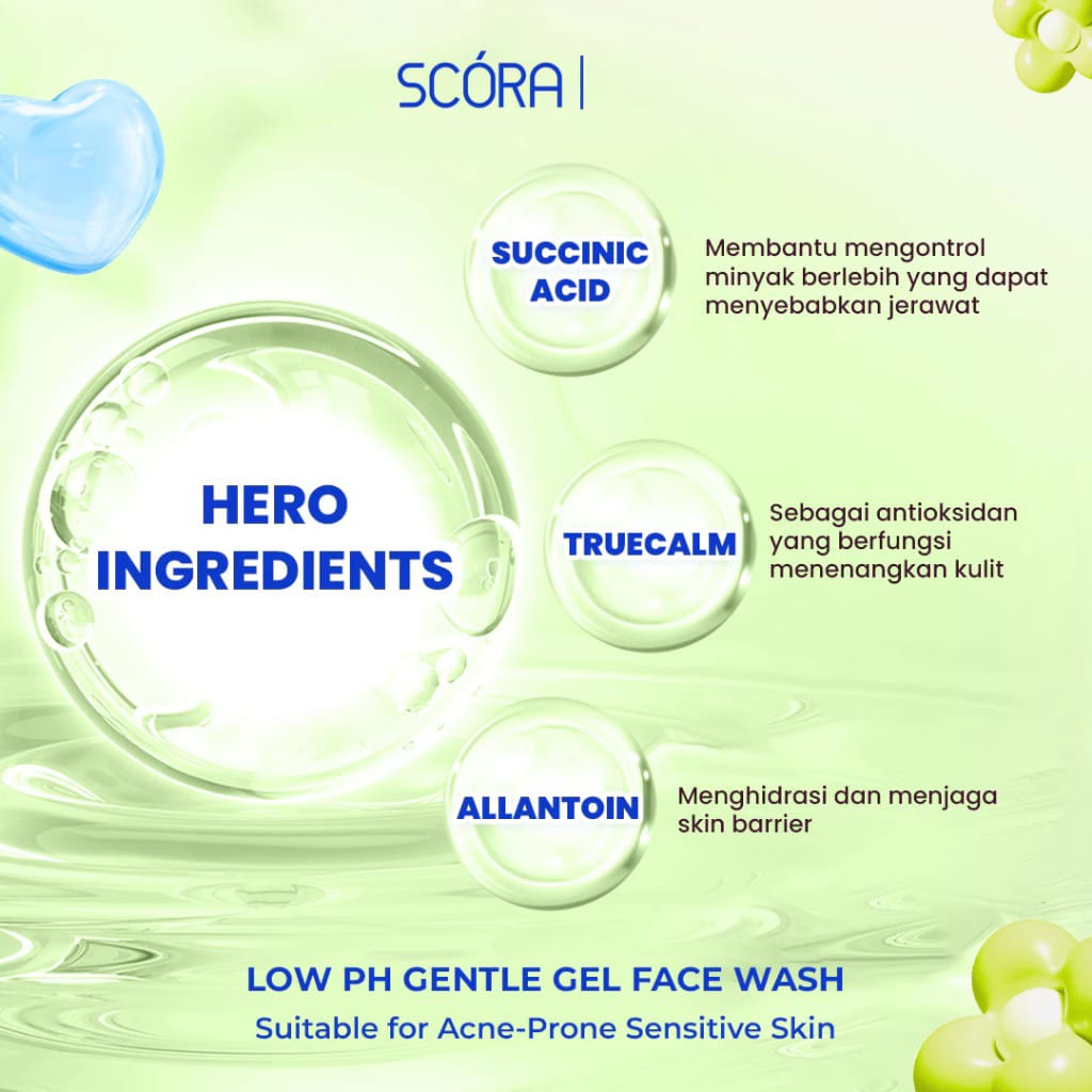 Scora Succinic Acid Hydra Calm Low pH Cleanser 100ml