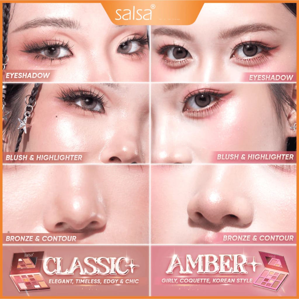 Salsa Rhapsody Pro Palette - CLASSIC (Eyeshadow, Contour, Blush On, Highlighter)