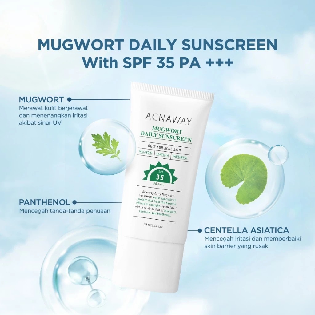 Acnaway Mugwort Daily Sunscreen SPF35 PA+++ 50ml