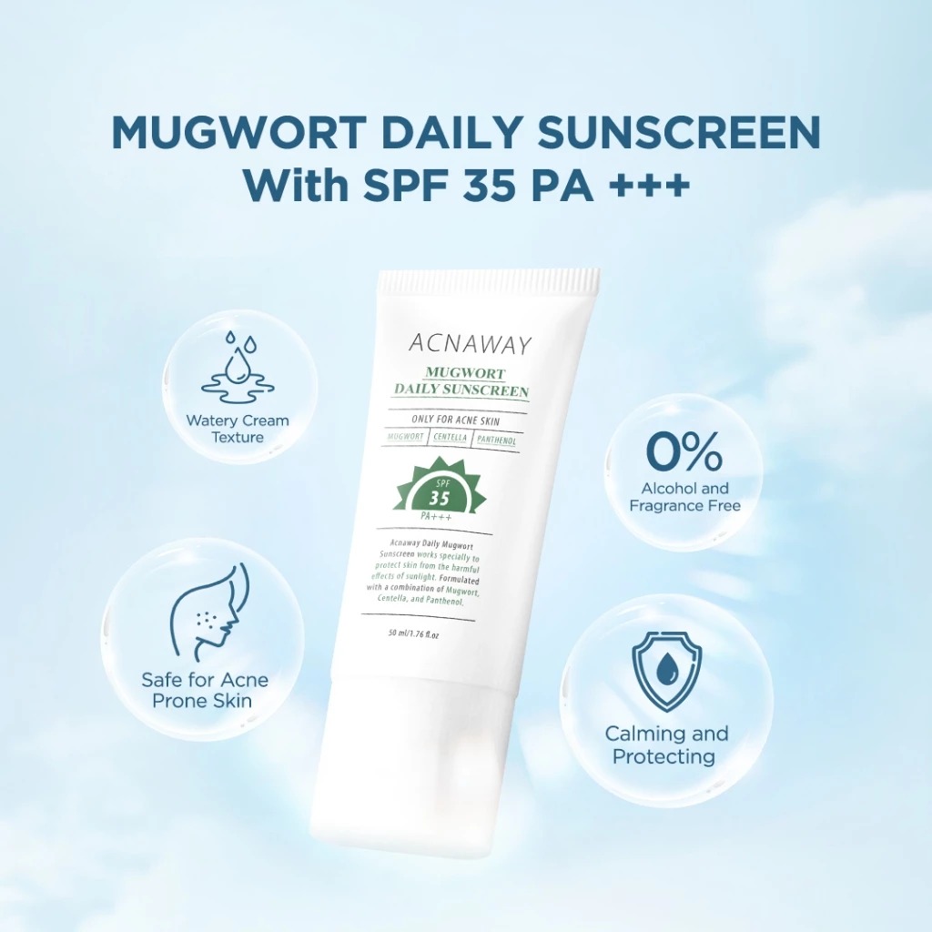 Acnaway Mugwort Daily Sunscreen SPF35 PA+++ 50ml