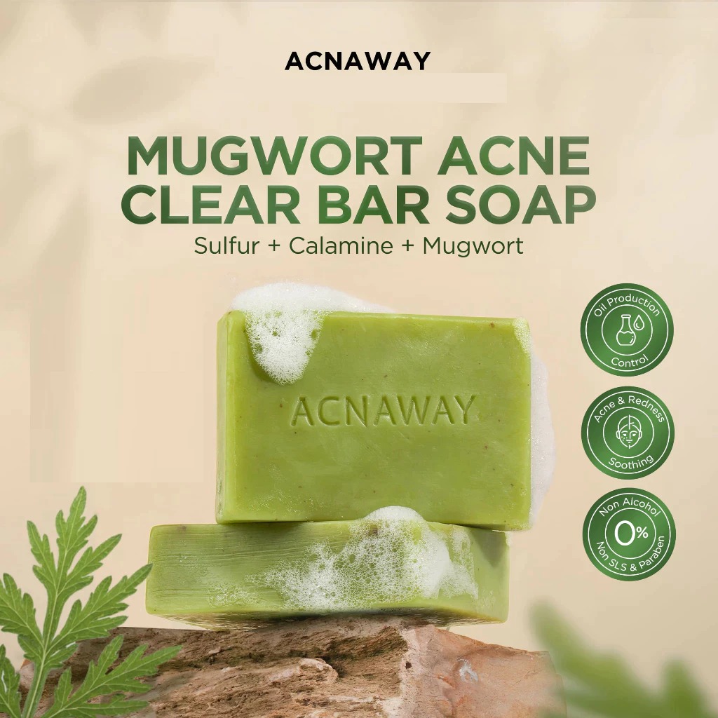 Acnaway Mugwort Acne Clear Bar Soap 100gr