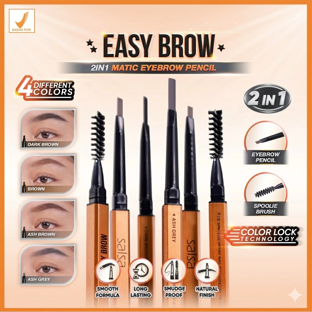 Salsa Easy Brow 2in1 Matic Eyebrow Pencil - Brown