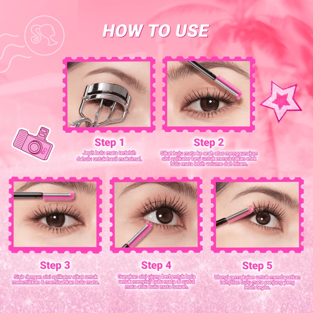 Dazzle Me X Barbie Lock&Pop! 3D Curl-ing Iron Mascara 5gr