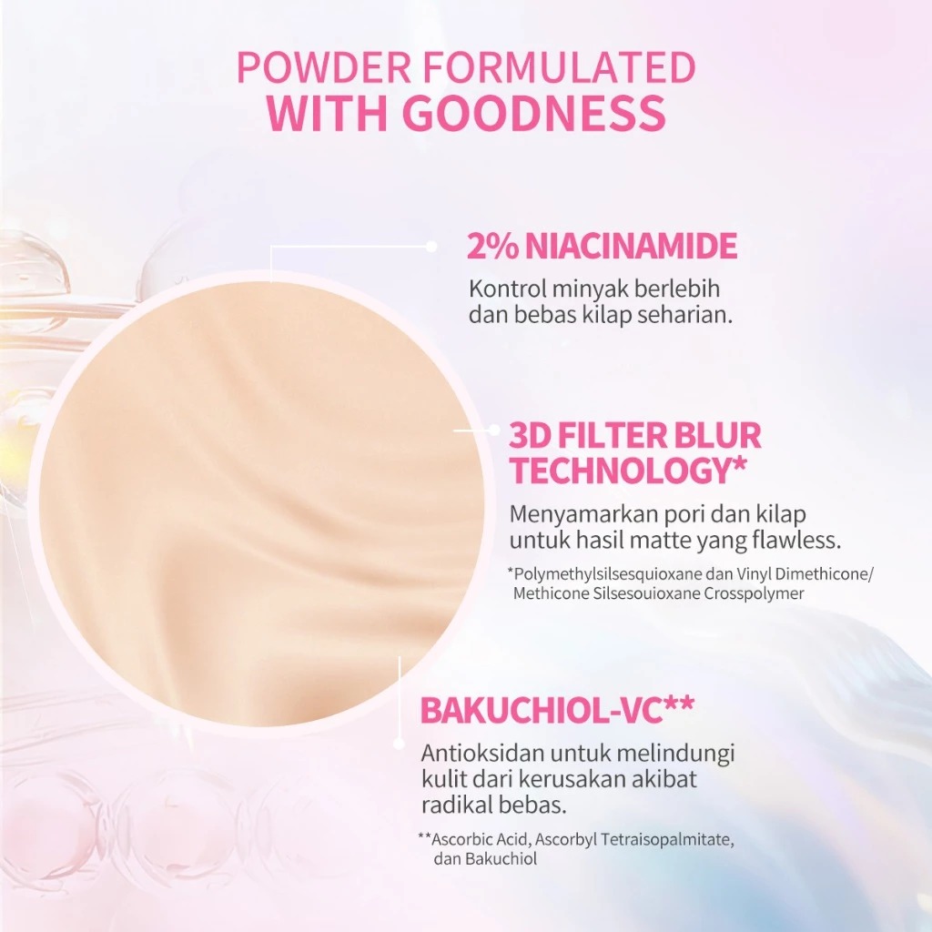 BNB Barenbliss Bloomvegan Better Me 2in1 - FN1 Aster (Cushion SPF35 PA+++ 8gr & Powder SPF20 PA+++ 4gr)