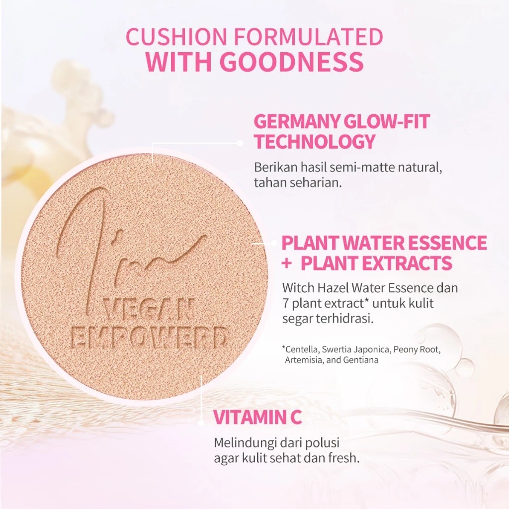 BNB Barenbliss Bloomvegan Better Me 2in1 - MW1 Gardenia (Cushion SPF35 PA+++ 8gr & Powder SPF20 PA+++ 4gr)