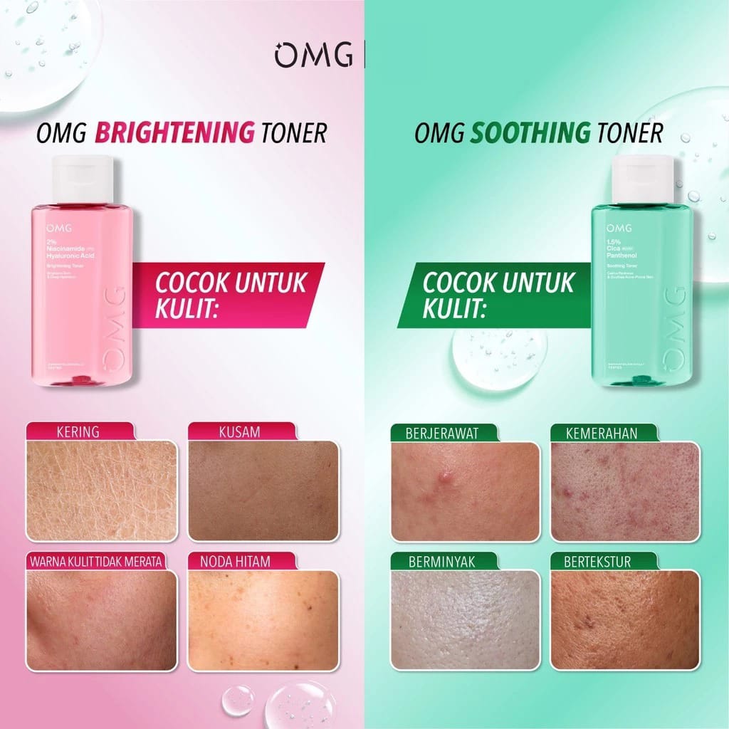 Oh My Glow 2% Niacinamide Hyaluronic Acid Brightening Toner 75ml (OMG)
