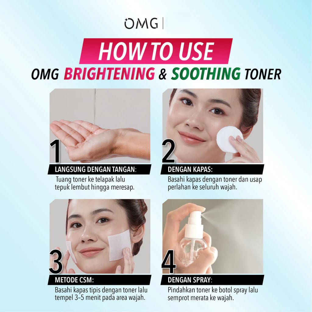 Oh My Glow 2% Niacinamide Hyaluronic Acid Brightening Toner 75ml (OMG)