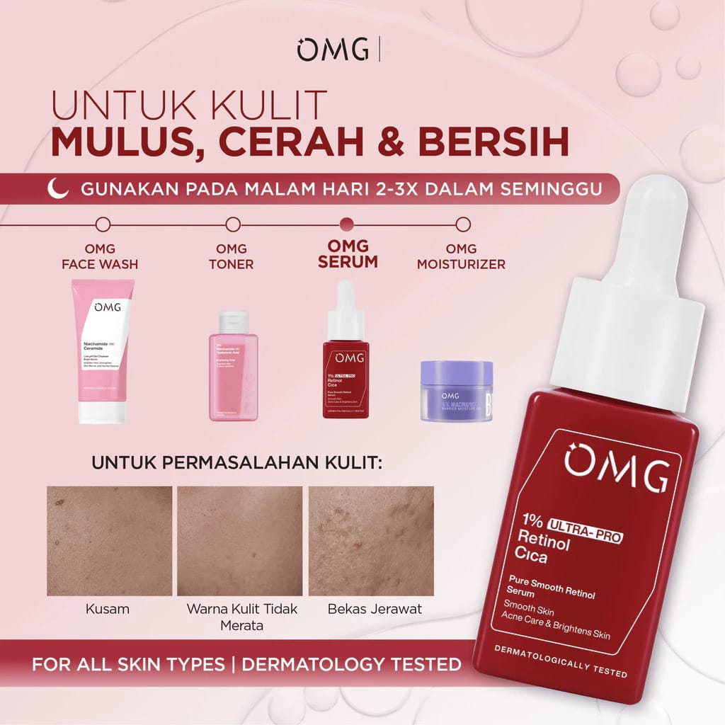 Oh My Glow Serum 17ml - 1% Ultra-Pro Retinol Pure Smooth Retinol Serum (OMG)