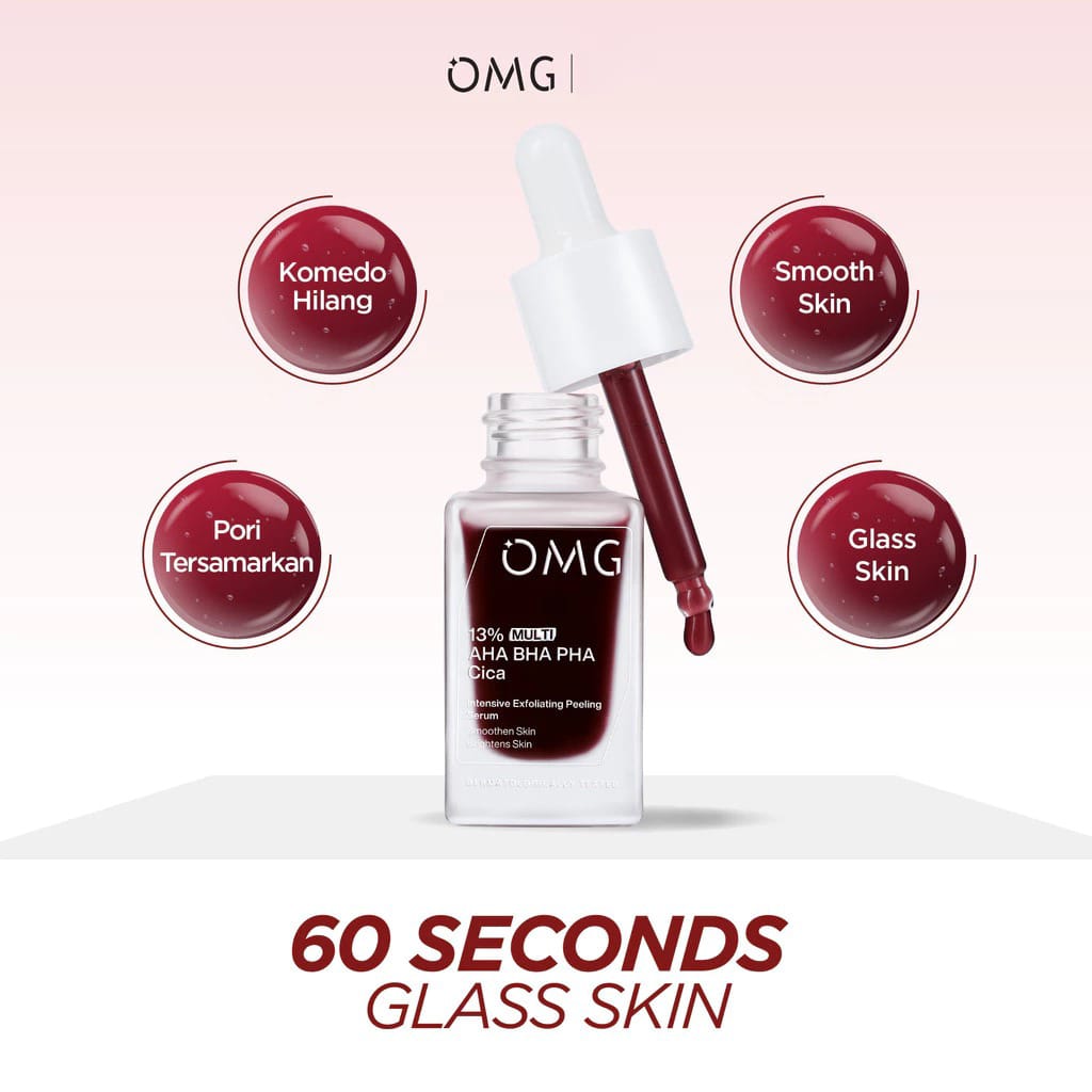 Oh My Glow Serum 17ml - 13% Multi AHA BHA PHA Intensive Exfoliating Peeling Serum (OMG)